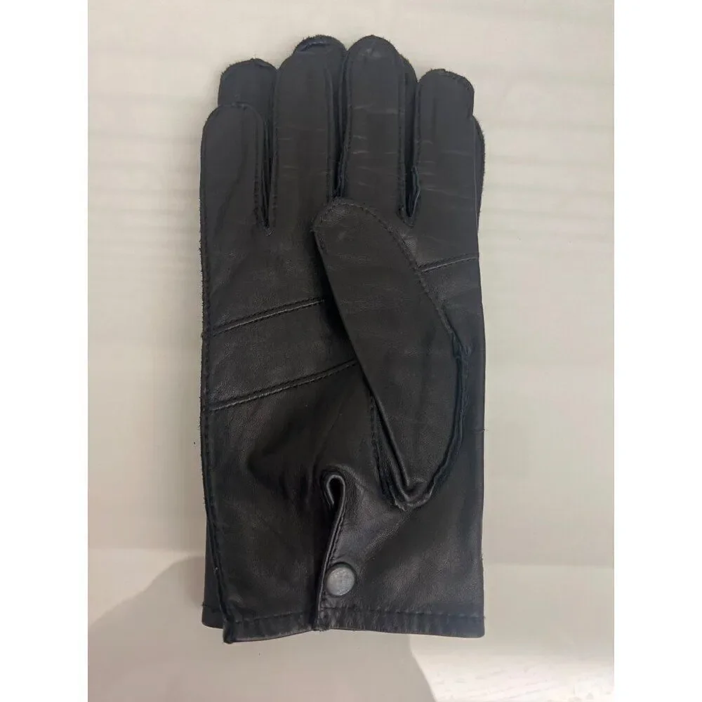 Dress Gloves Women Black Top Grain Cowhide Leather Gloves Size XL